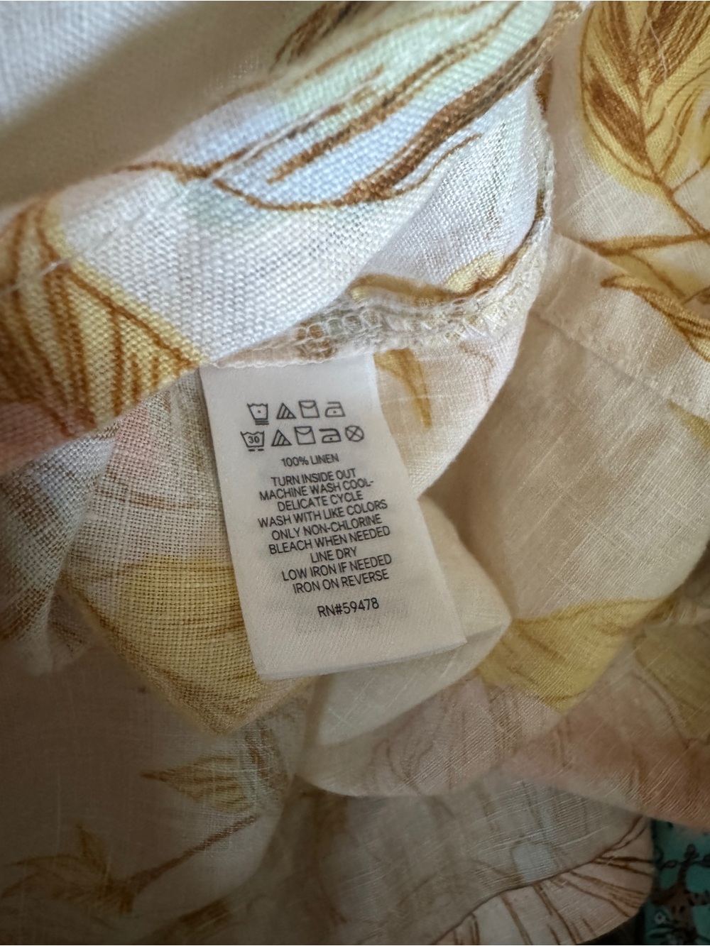 Nicole Miller Floral Ruffle Sleeve Linen Sundress - Picture 3 of 4